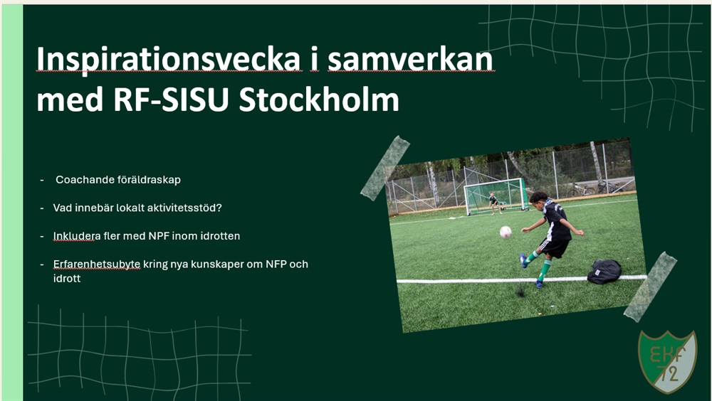 Sista chansen att anmäla sig till inspirationsvecka med Erikslunds KF ...